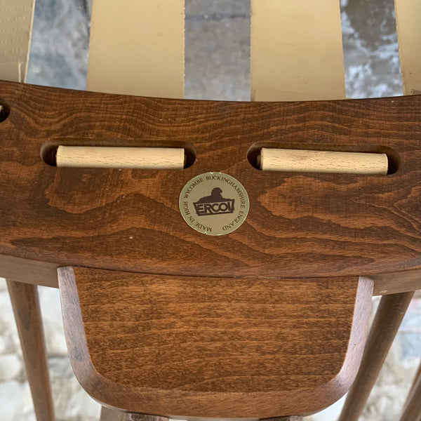 Ercol Lounge Chair Elm Label