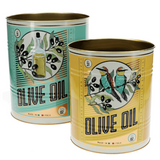 Extra Large Vintage Inspired Storage Tins - Olive Oil