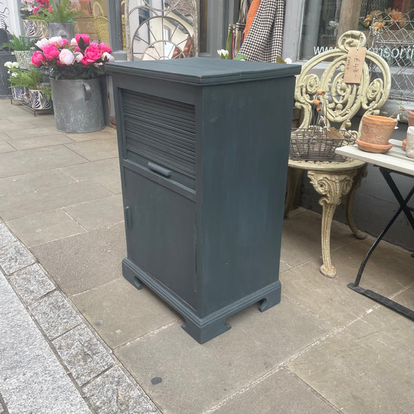 Vintage painted cupboard right side view 