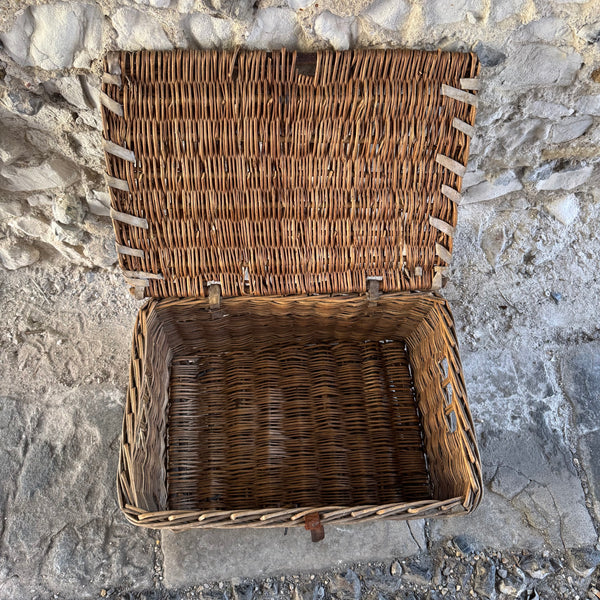 Vintage Postal Wicker Basket
