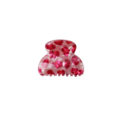 FLICK small hair claw - Pink on white background 