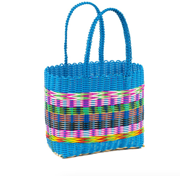Fairtrade Woven Basket - Large Blue