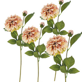 Faux Dahlia Pink & Green Stem