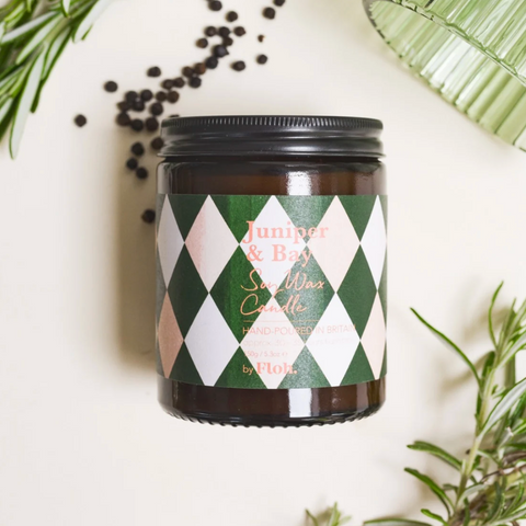 Floh. Juniper and Bay Soy Wax Candle