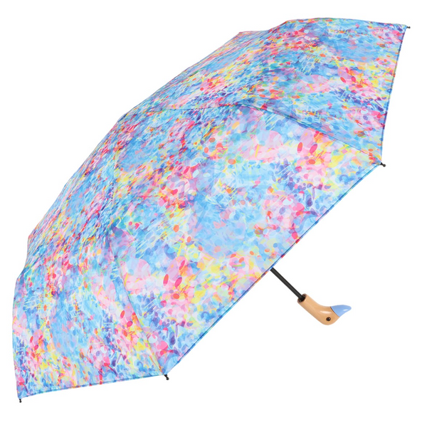 Floral Duck Head Umbrella - Blue 