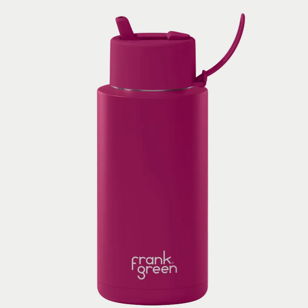 Frank Green Ceramic Reusable Bottle - Berry (1 Litre)