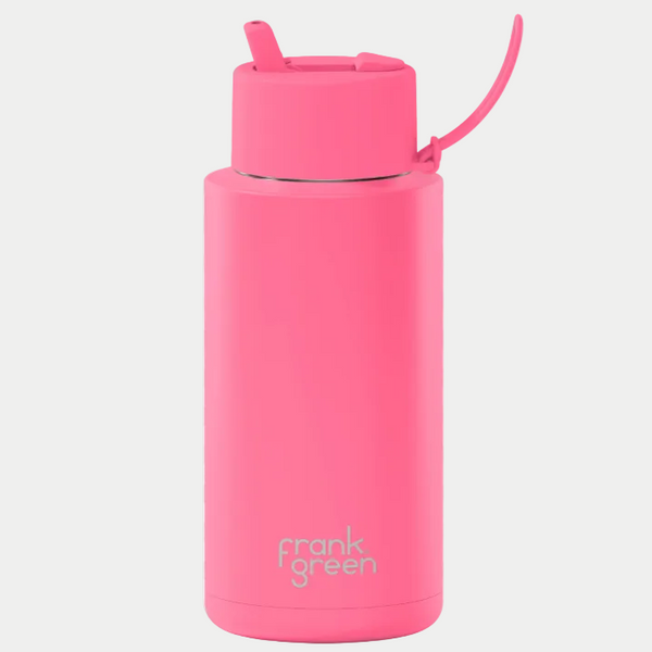 Frank Green Ceramic Reusable Bottle - Bubblegum Blast  (1 Litre)