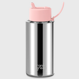 Frank Green Ceramic Reusable Bottle - Chrome Silver/Blushed - (1L)