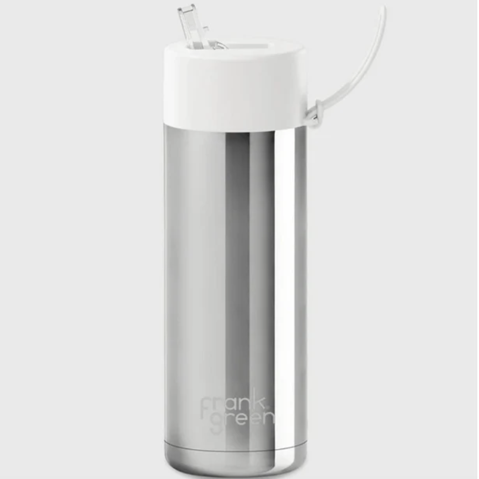Frank Green Ceramic Reusable Bottle - Cloud Chrome (595ml)