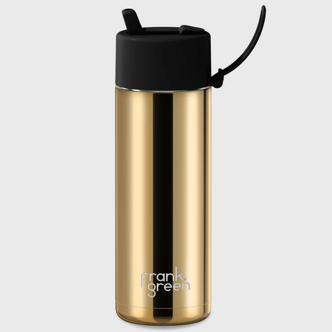 Frank Green Ceramic Reusable Bottle - Gold Chrome (595ml)