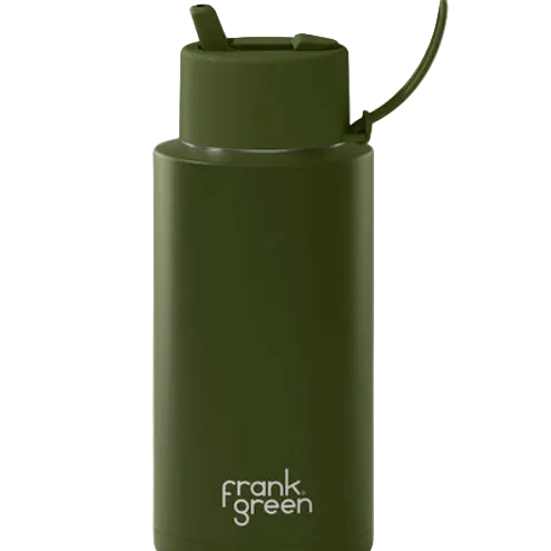 Frank Green Ceramic Reusable Bottle - Khaki (1L)