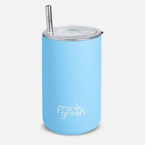 Frank Green Iced Coffee Cup with Straw - Sky Blue (425ml)