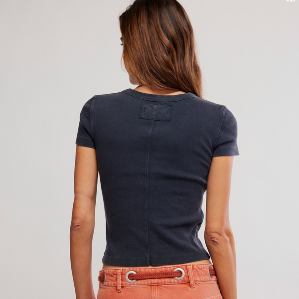 Free People Atlas Crew Tee - Black