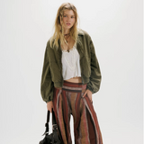 Free People Birdie Washed Jacket Olive