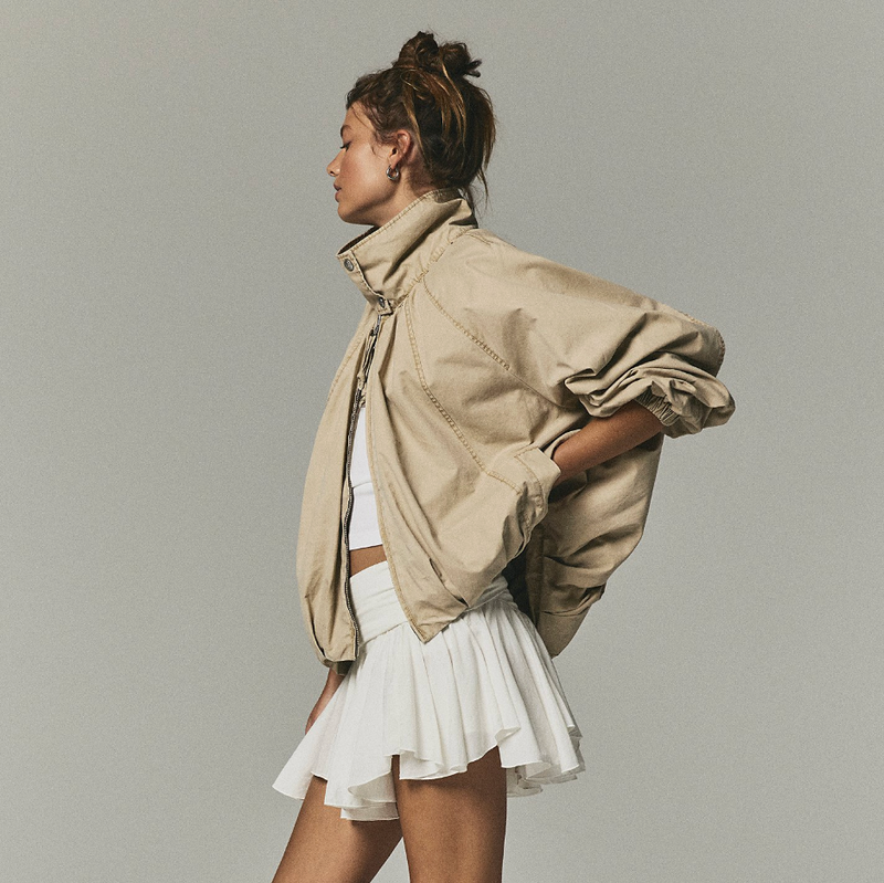 Free People Chelsea Funnel-Neck Jacket