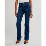 Free People Double Knot High-Rise Straight Bootcut Jeans - Aegean