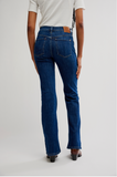 Free People Double Knot High-Rise Straight Bootcut Jeans - Aegean Back
