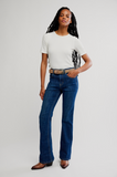 Free People Double Knot High-Rise Straight Bootcut Jeans - Aegean Styled