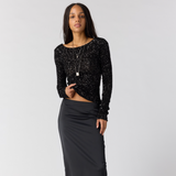 Free People Leading the Way Long Sleeve Black