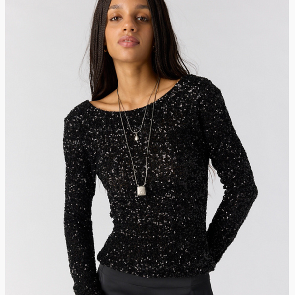 Free People Leading the Way Long Sleeve Black