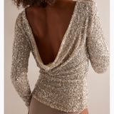 Free People Leading the Way Long Sleeve Silver