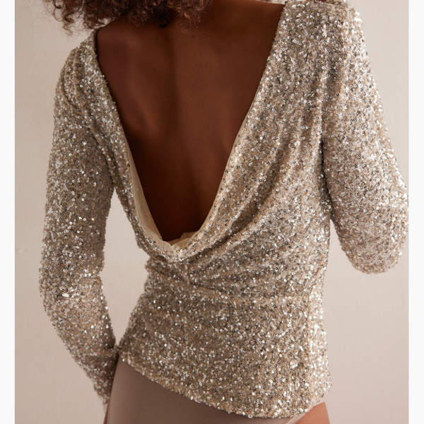 Free People Leading the Way Long Sleeve Silver