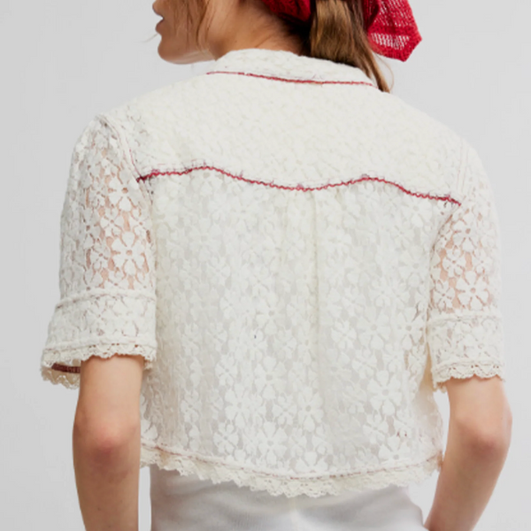Free People Mannie Lace Buttondown - Back
