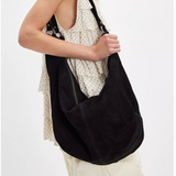 Free People Roma Suede Tote - Black