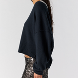 Free People See Me V - Neck Pullover In black 