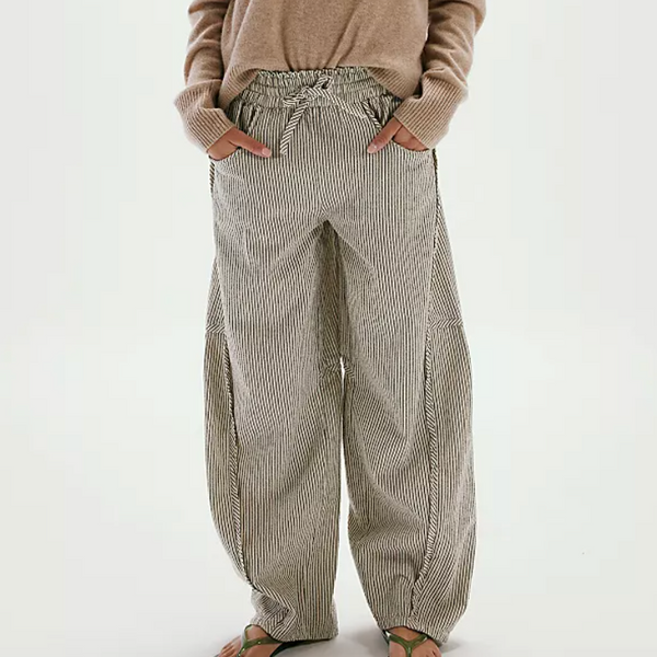 Free People Something Good Pull-On Barrel Pants- Ivory
