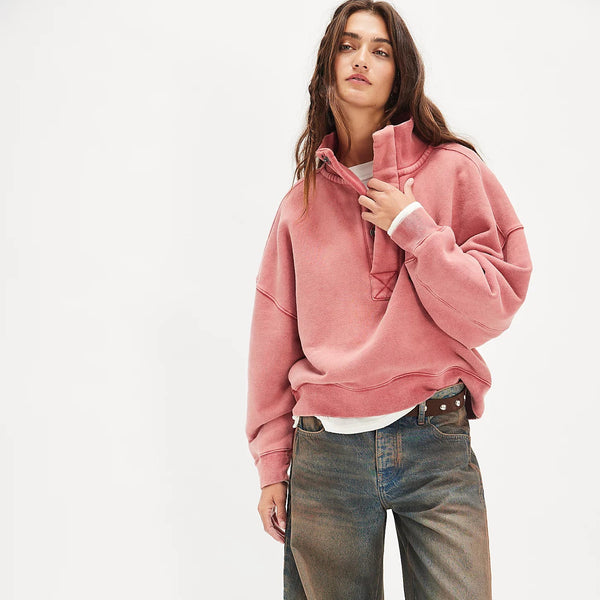 Free People Timeless Pullover - Salsa