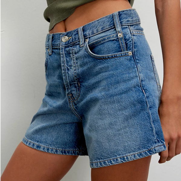 Free People Tippi Denim Shorts - In Your Town Close Up