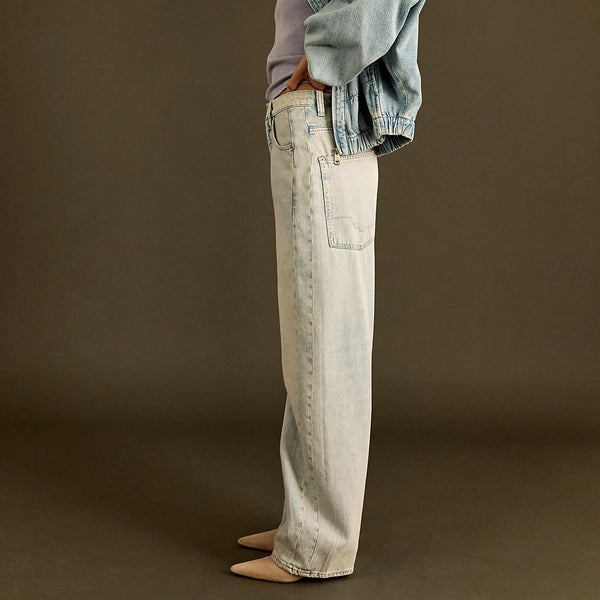 Free People Truro Baggy Puddle Jeans Side