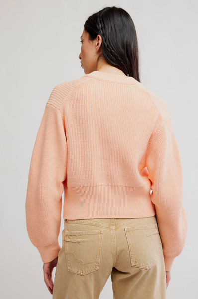 Free People Vienna Cardigan - Peach Puff Back