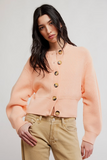 Free People Vienna Cardigan - Peach Puff Portrait