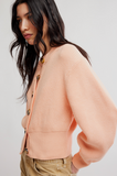 Free People Vienna Cardigan - Peach Puff Styled