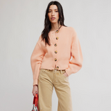 Free People Vienna Cardigan - Peach Puff