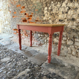 Antique Pine Table with Painted Legs