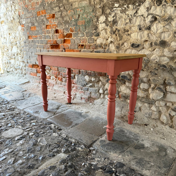 Antique Pine Table with Painted Legs