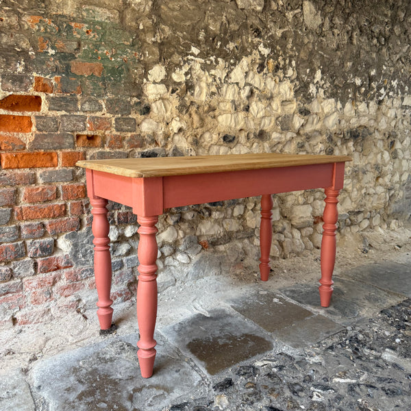 Antique Pine Table with Painted Legs