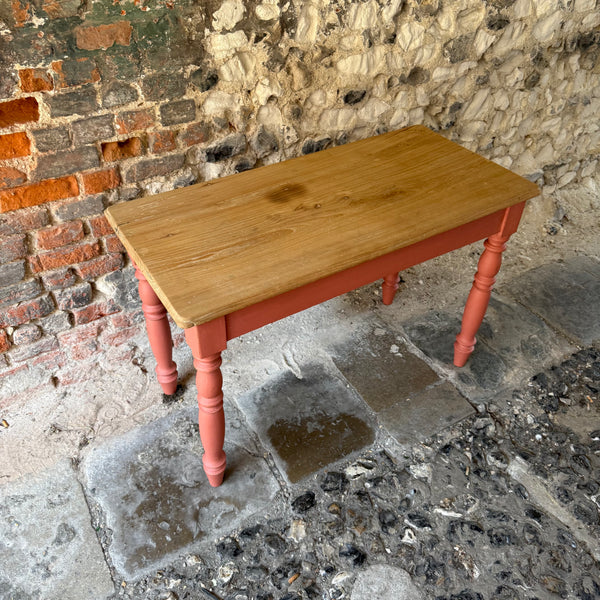 Antique Pine Table with Painted Legs