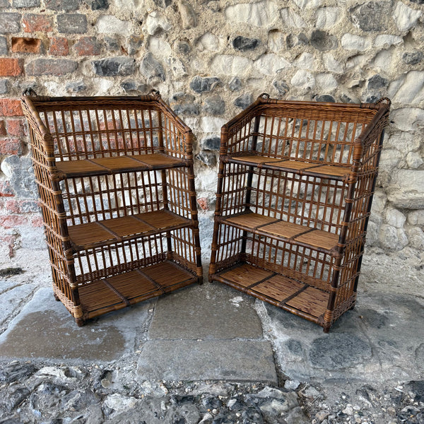 Vintage Rattan Shelves
