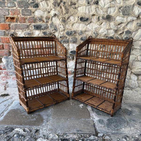 Vintage Rattan Shelves
