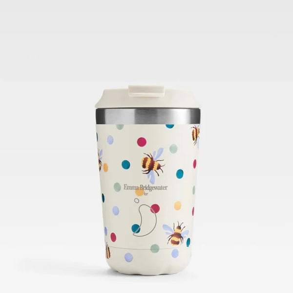 Chilly's Emma Bridgewater 340ml Coffee Cup - Polka Dots & Bees