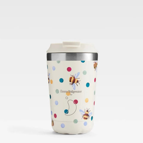 Chilly's Emma Bridgewater 340ml Coffee Cup - Polka Dots & Bees