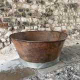 Vintage Round Rust Planter