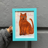 David Shrigley The Cats Purpose Framed Print