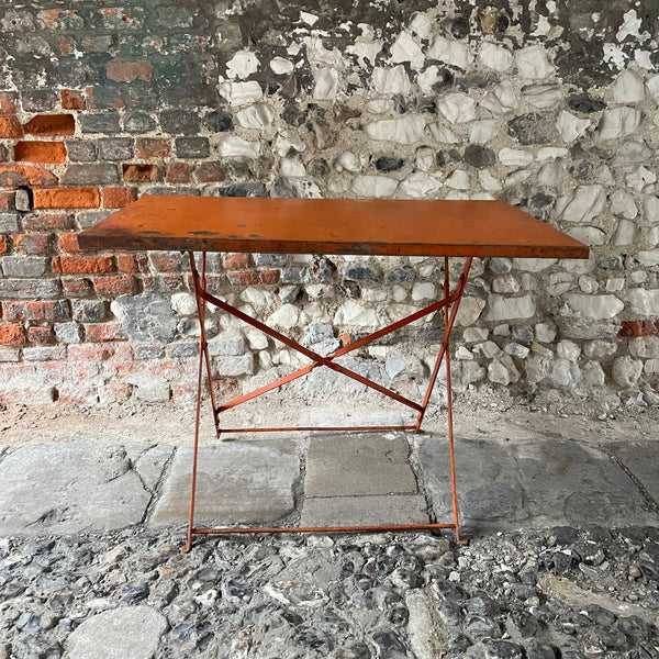 Vintage French Metal Bistro Table