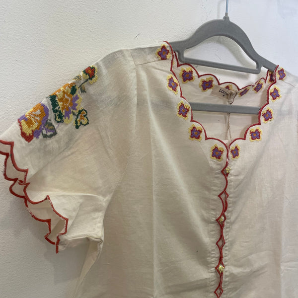 Louizon Nataf Top - Ecru