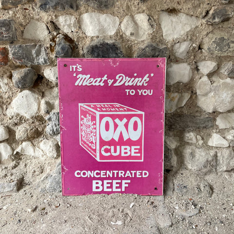 Vintage Oxo Enamel Sign